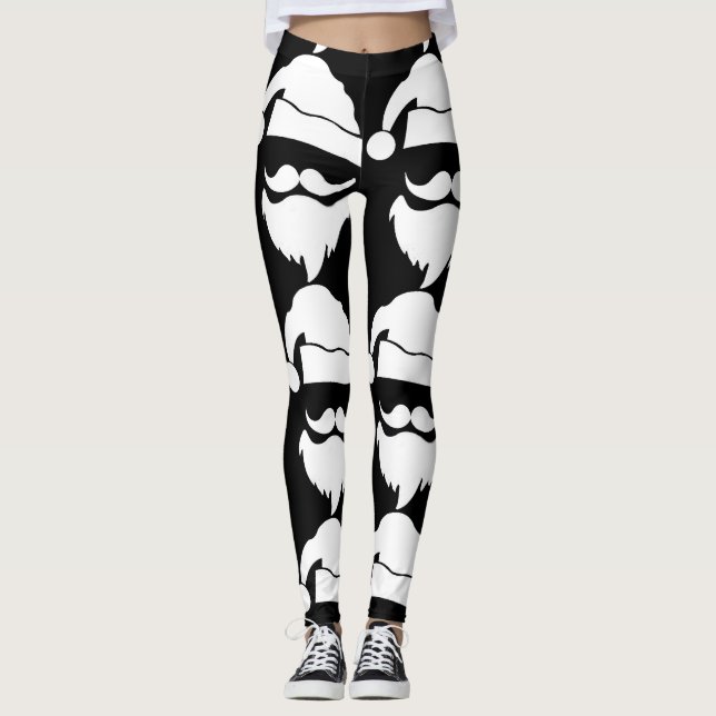 **SANTA SANTA AND MORE SANTA** CHRISTMAS LEGGINGS (Front)