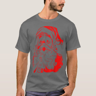 SANTA   Santa Claus  Christmas  Holiday  Retro  T-Shirt