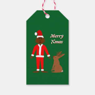Santa Sasquatch and Jackalope Christmas Custom Gift Tags