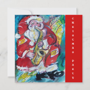SANTA & SAX, CHRISTMAS PARTY INVITATION