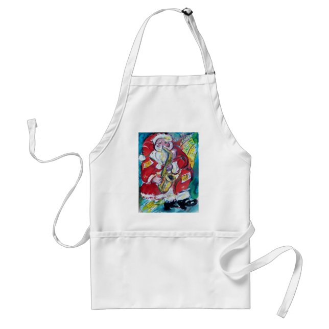 SANTA & SAX, CHRISTMAS PARTY STANDARD APRON (Front)