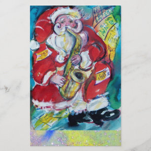 SANTA & SAX, MUSICAL CHRISTMAS PARTY STATIONERY