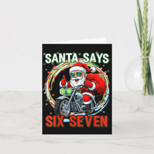 Santa Says 67 Shirt Six Seven Funny 67 Christmas P Card