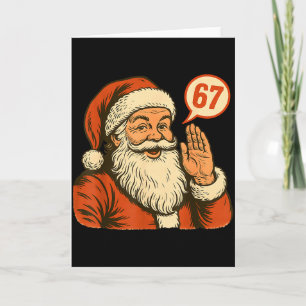 Santa Says 6 7 Six Seven Gen Z Alpha Meme Slang Ch Card