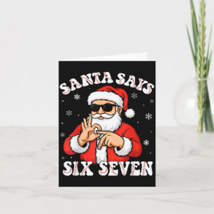Santa Says 6 7 Six Seven Meme Baseball Number 67 G Card