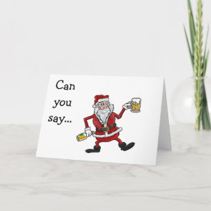 SANTA SAYS "LET'S  BE MERRY" HOLIDAY CARD