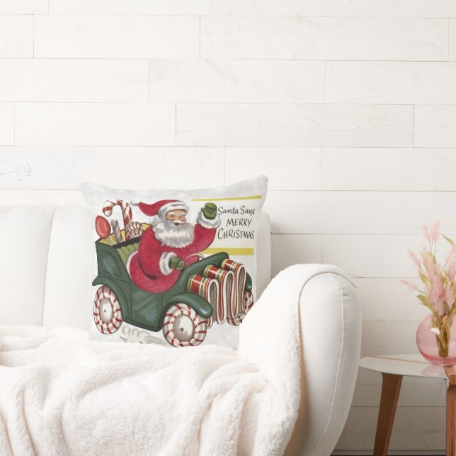 Santa Says Merry Christmas Cushion (Couch)