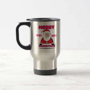 SANTA SAYS; MERRY CHRISTMAS,HO HO! TRAVEL MUG