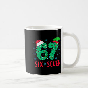 Santa Says Six Seven 67 Meme Christmas Holiday 6 7 Coffee Mug