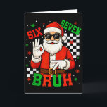 Santa Says Six Seven 6 7 Gen Z Alpha Meme Bruh Chr Card<br><div class="desc">Santa Says Six Seven 6 7 Gen Z Alpha Meme Bruh Christmas</div>