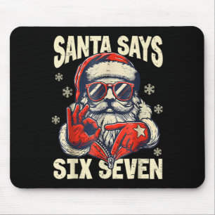 Santa Says Six Seven 6 7 Gen Z Meme Christmas Humo Mouse Mat