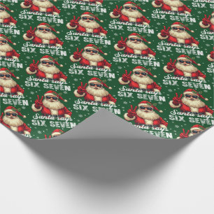 Santa Says SIX SEVEN – Funny Christmas Meme Wrapping Paper