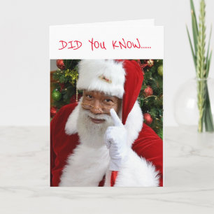SANTA SAYS SPECIAL PEOPLE HAVE *DECEMBER BIRTHDAYS HOLIDAY CARD