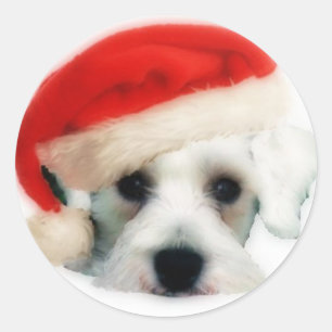 Santa Schnauzer Sticker
