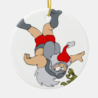 Santa scuba diving ceramic tree decoration