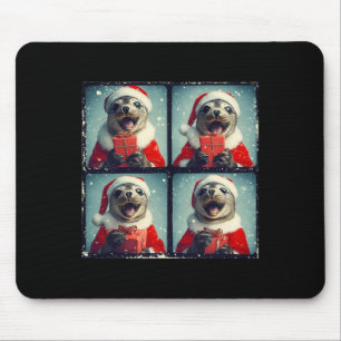 Santa Seal Ocean Animal Photography Sea Lion Chris Mouse Mat