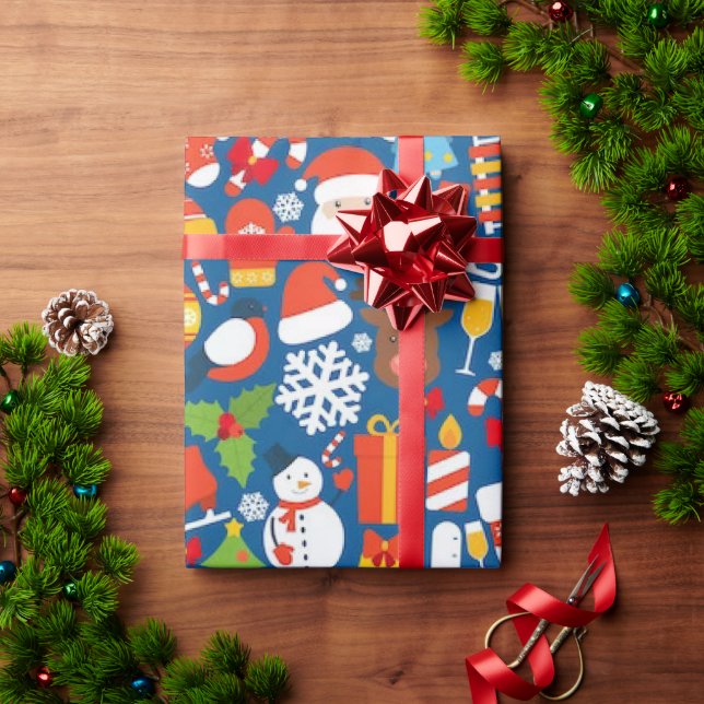 Santa Season 30"x6' Wrapping Paper (Holiday Gift)