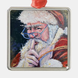 Santa Secrets Metal Tree Decoration