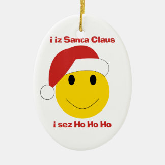 Santa sez ho ho ho Christmas ornament