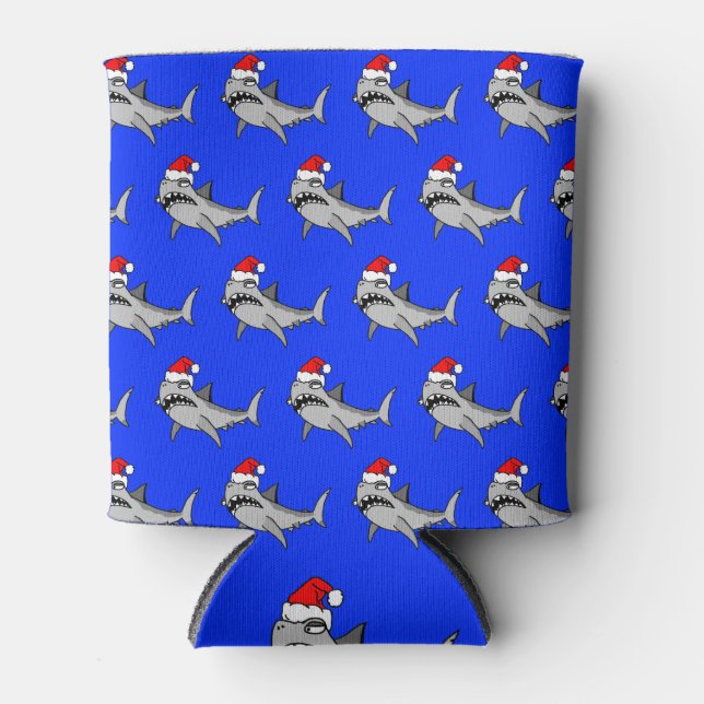 Santa Shark Can Cooler (Front)