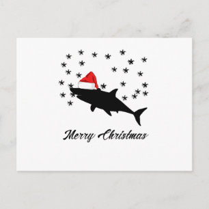 Santa Shark Christmas Gifts - Merry Christmas Holiday Postcard