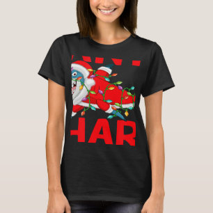 Santa Shark Christmas Lights Sharkmas T-Shirt