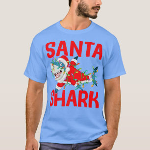 Santa Shark Christmas Lights Sharkmas T-Shirt