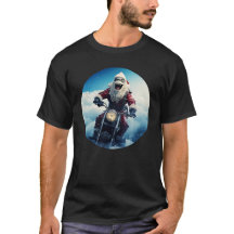 Santa Shark on his Motorcycle on Christmas Eve