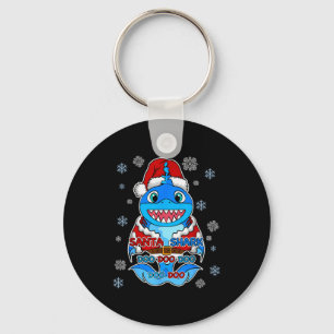 Santa Shark, Shark In A Santa Suit, Christmas Shar Key Ring