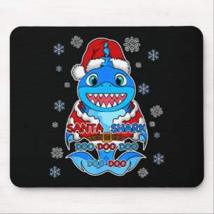 Santa Shark, Shark In A Santa Suit, Christmas Shar Mouse Mat