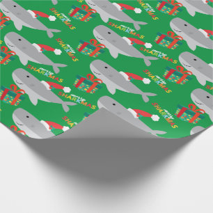 Santa Shark Wrapping Paper