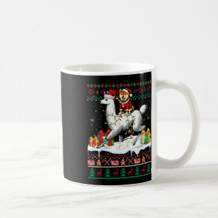 Santa Shiba Inu Riding Llama Christmas Sweater Lov Coffee Mug