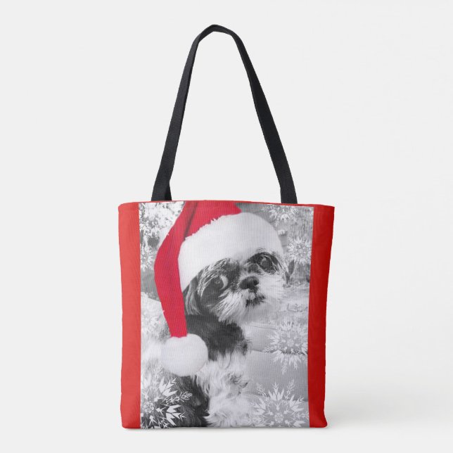 Santa Shih Tzu Tote Bag (Back)