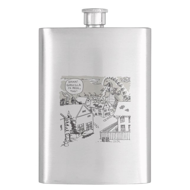 Santa Shock stainless steel flask (Front)