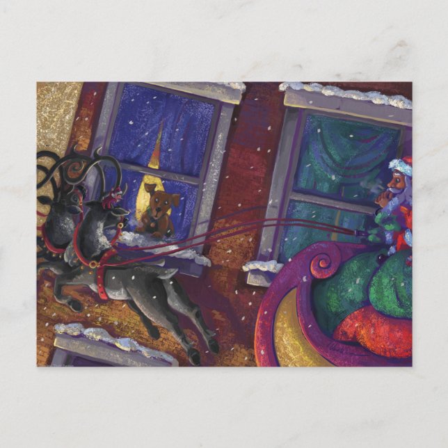 Santa Sighting Holiday Postcard (Front)