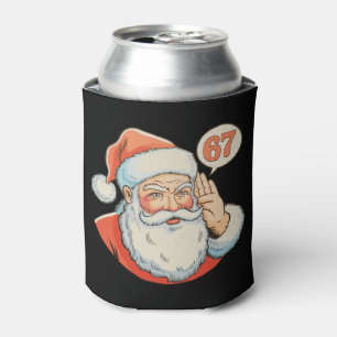 Santa Six Seven 6 7 67 Christmas Funny Xmas Meme Can Cooler