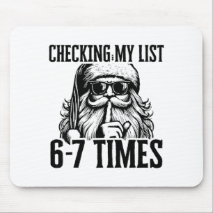 Santa Six Seven 6 7 Meme Funny Christmas Holiday H Mouse Mat