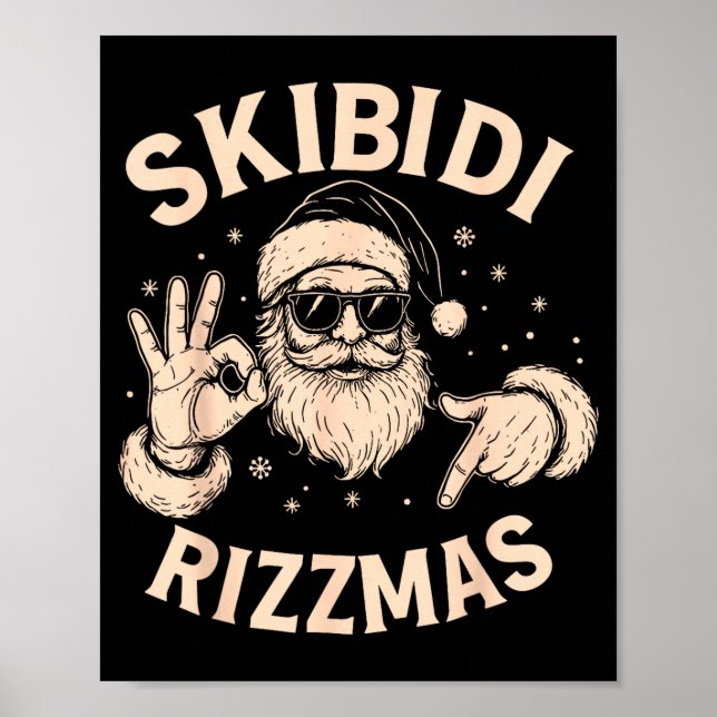Santa Six Seven Meme 67 Hands Sign Rizz Skibidi Ri (Front)