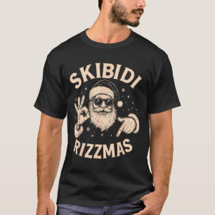 Santa Six Seven Meme 67 Hands Sign Rizz Skibidi Ri T-Shirt