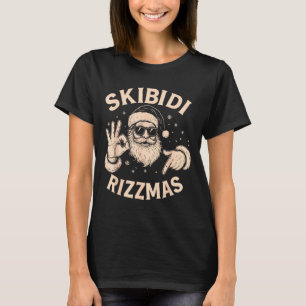 Santa Six Seven Meme 67 Hands Sign Rizz Skibidi Ri T-Shirt