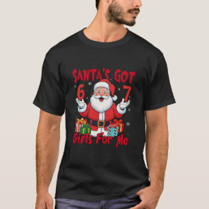 Santa Six Seven Meme Christmas Gen Z Meme  T-Shirt