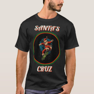 Santa Skateboarding Christmas Santas Cruz T-Shirt