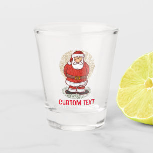 Santa sketch shot glass