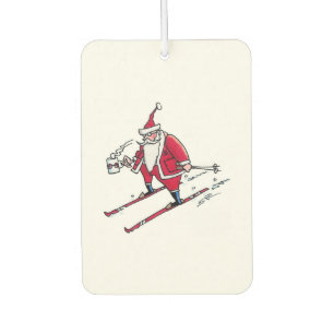Santa Skiing car air freshener