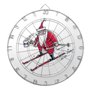 Santa Skiing dartboard