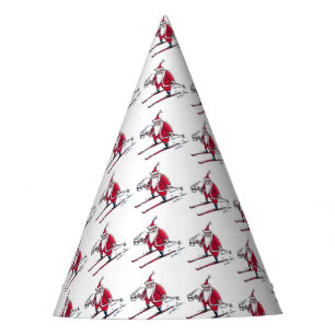 Santa Skiing party hats
