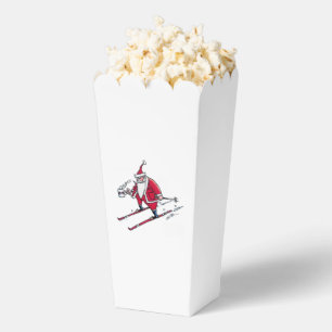 Santa Skiing popcorn boxes