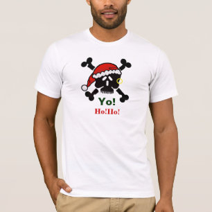 Santa Skull and Cross Bones Christmas T-shirt