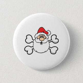 santa Skull and Crossbones 6 Cm Round Badge