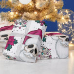 Santa Skull Christmas Wrapping Paper<br><div class="desc">Bring a twist to traditional holiday wrapping with this Santa Skull Christmas Wrapping Paper! Featuring edgy, stylised skulls wearing Santa hats, this paper blends classic holiday cheer with a fun, dark twist. Perfect for those who love alternative holiday decor, it’s an ideal wrap for adding a bit of attitude and...</div>